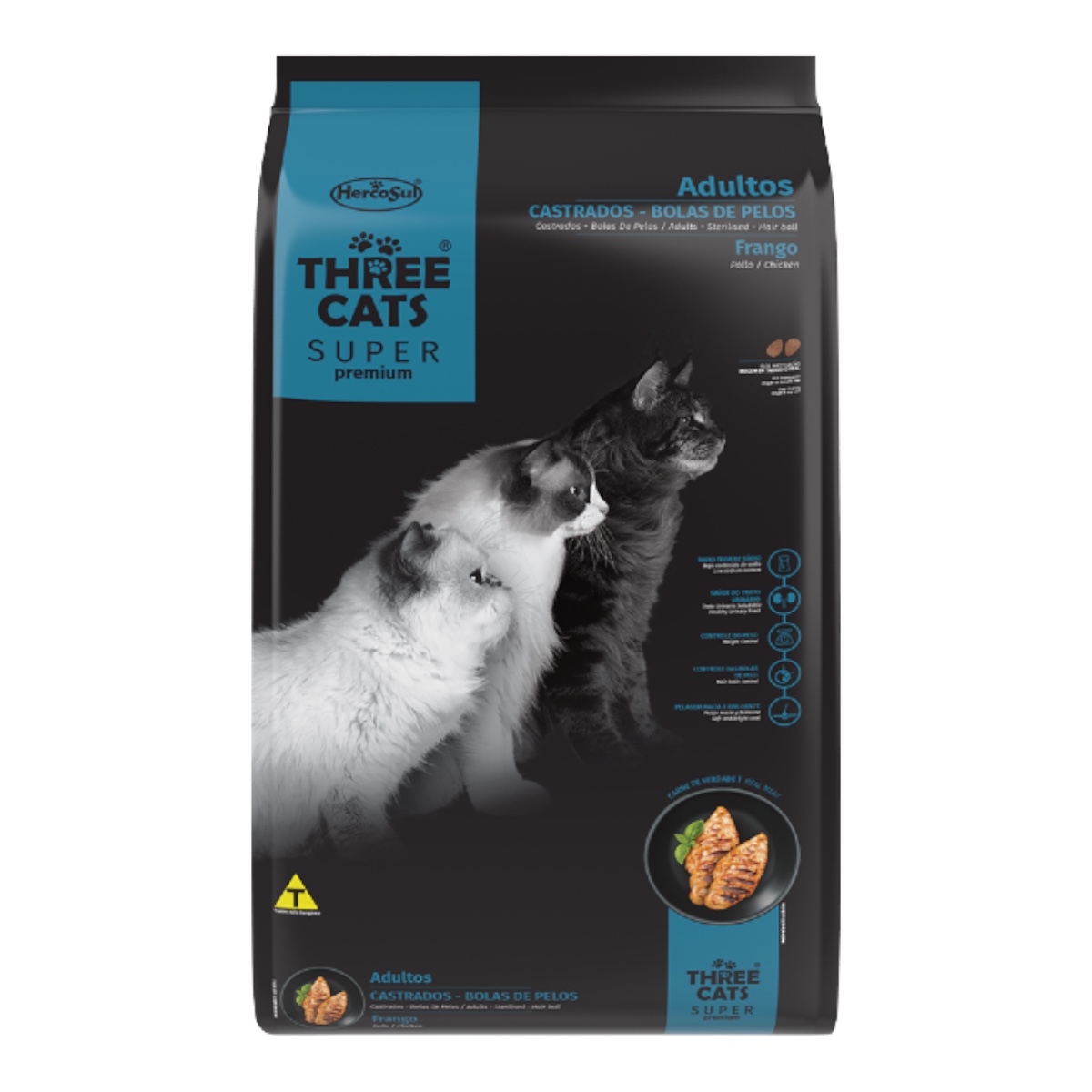 THREECATS SP CASTRADOS BOLA PELO _10,1KG THREECATS SP CASTRADOS BOLA PELO *10,1KG - Imagen 1